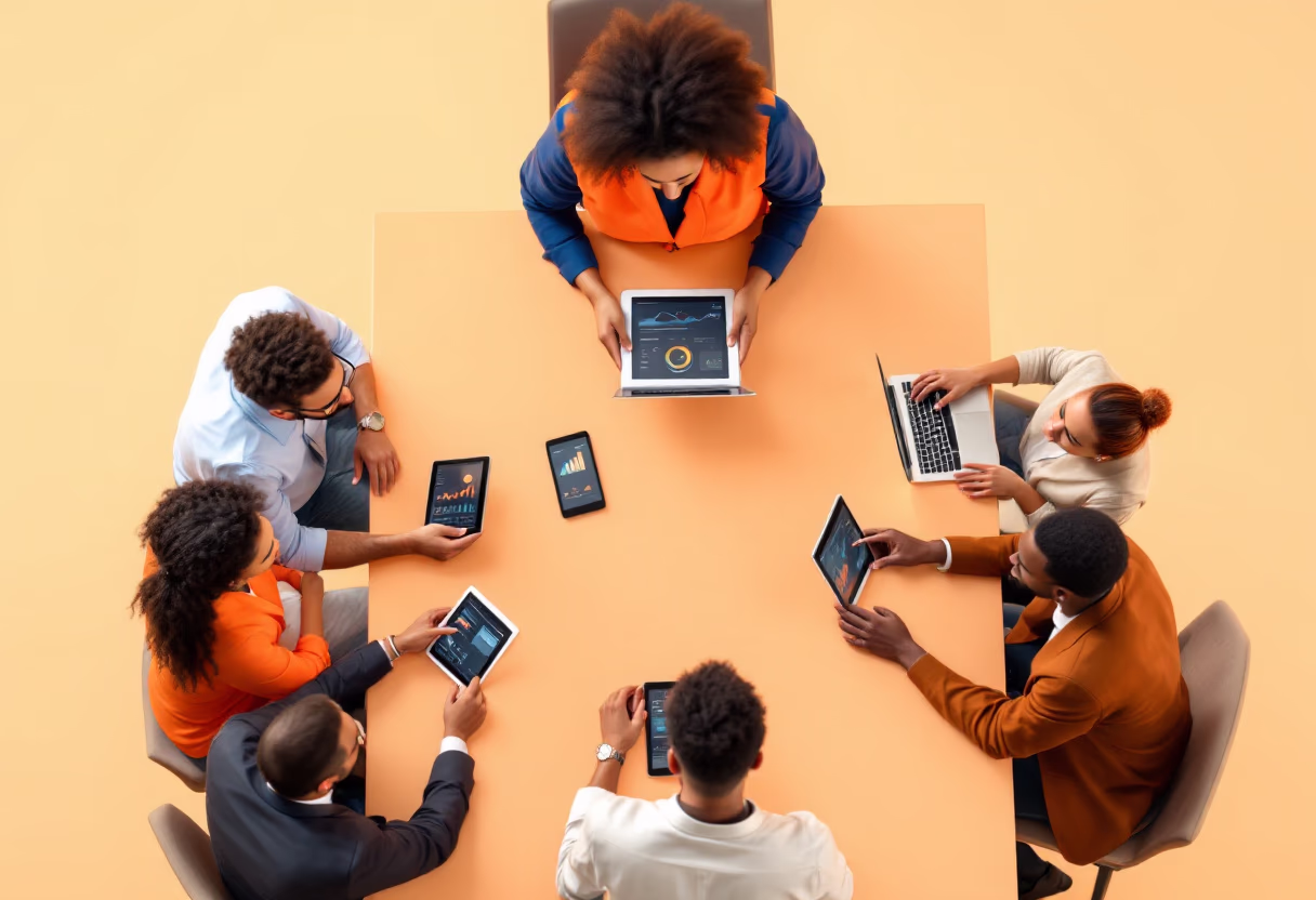 Leadership and team discussion during a working session